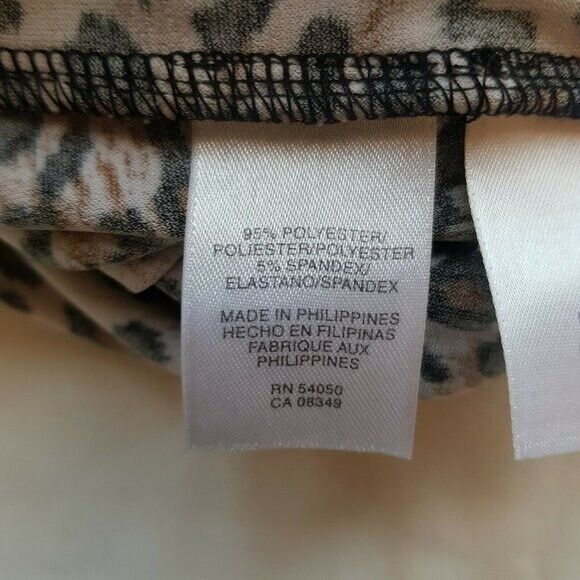 Evan Picone Dress Size 10 Leopard Print Animal Sleeveless Brown Black Mob Wife - Picture 6 of 12